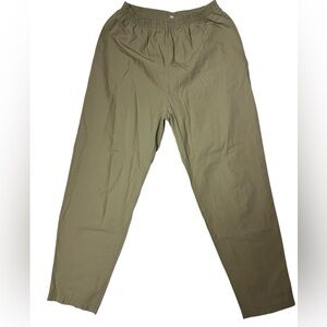 Rafael Olive‎ Green Elastic Waist Relaxed Pants Size L